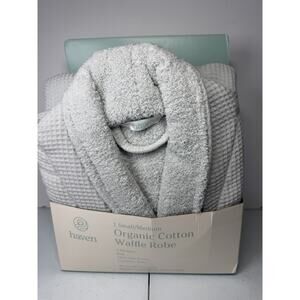 Haven Organic Cotton Waffle Robe Small/Medium - Lunar Rock/Gray